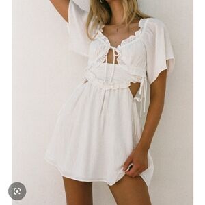 Sabo Skirt Cream Ruffle Dress